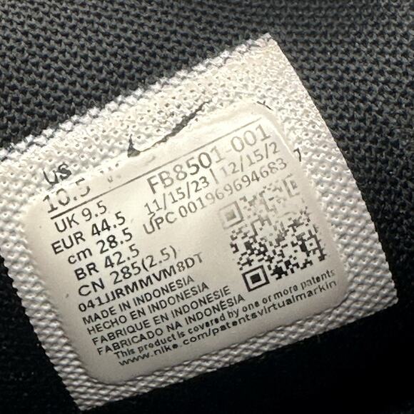 Mens Size 10.5 Nike Revolution 7 Black Running Athletic Sneakers Shoes FB8501001 - Picture 10 of 10